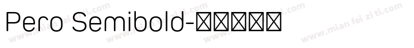 Pero Semibold字体转换